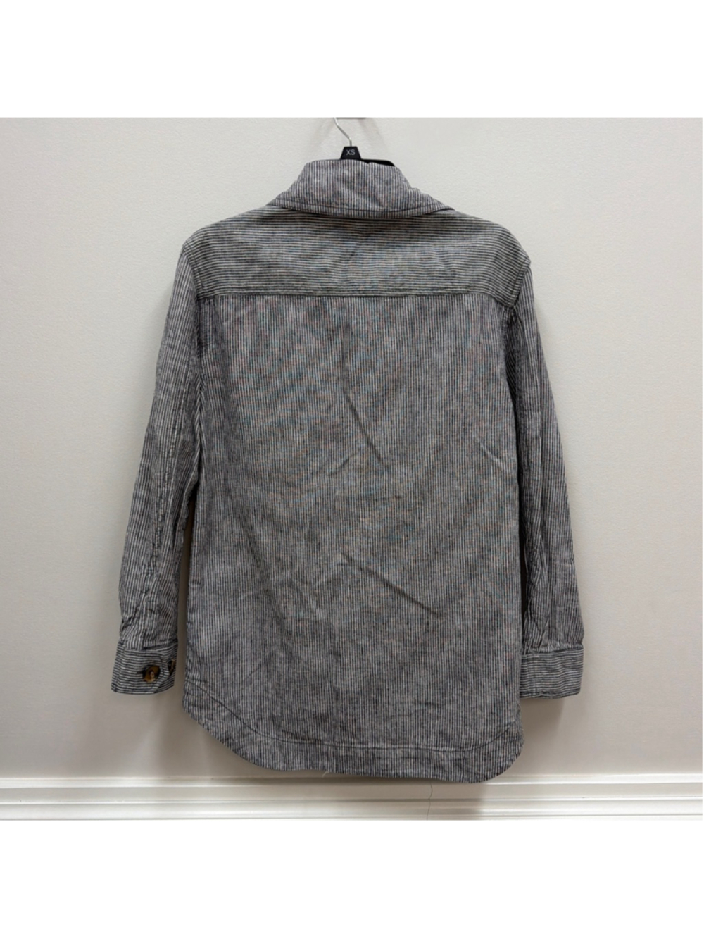 Loft Chambray Gray White Striped Women’s Blazer Jacket Sz XS! - Picture 6 of 7